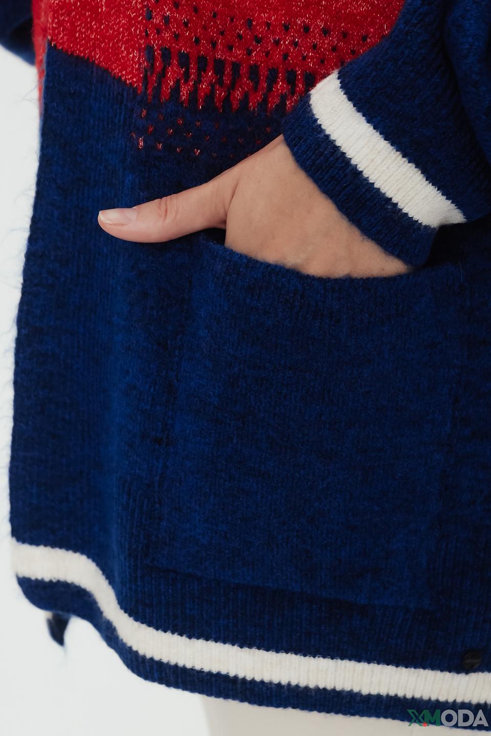 Жакет Olsen color block красный