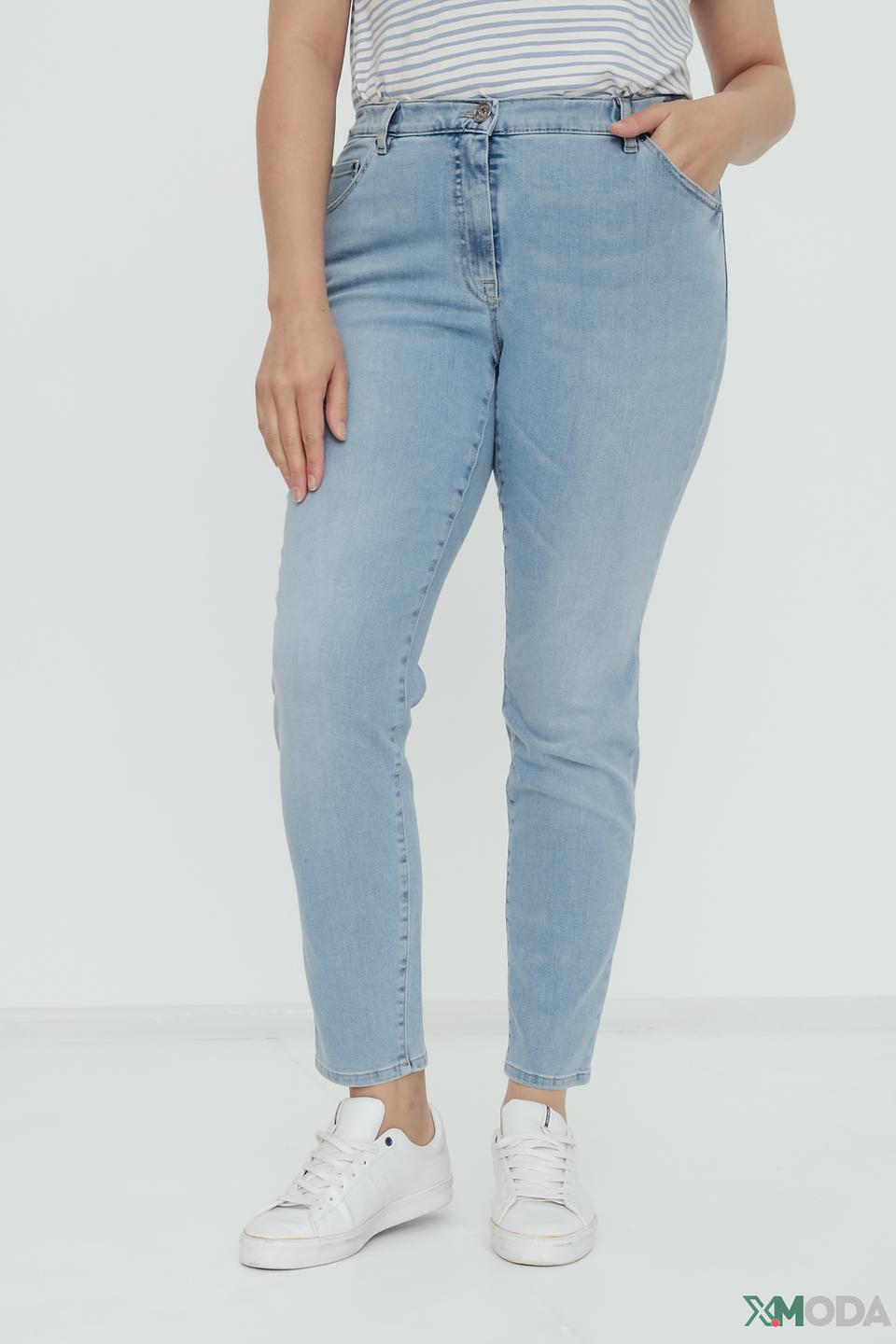 Джинсы Samoon голубые с высокой посадкой