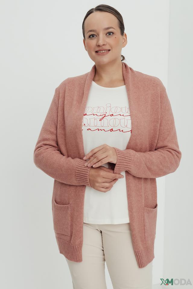 Кардиган Lebek вязаный персиковый