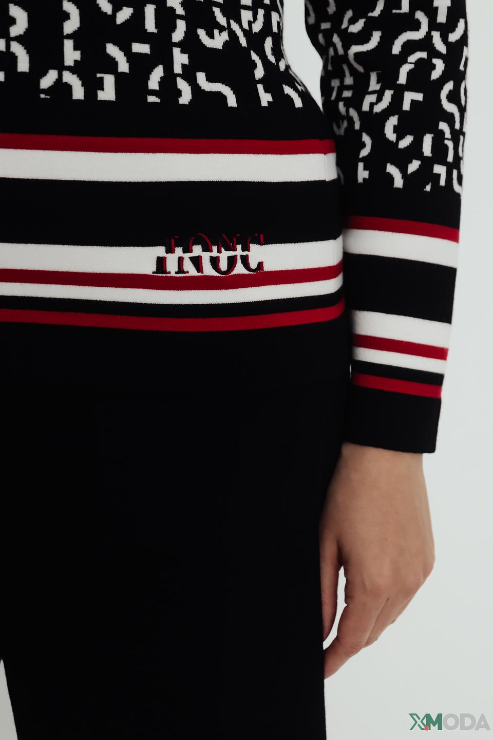 Пуловер Rabe collection с принтом чёрный