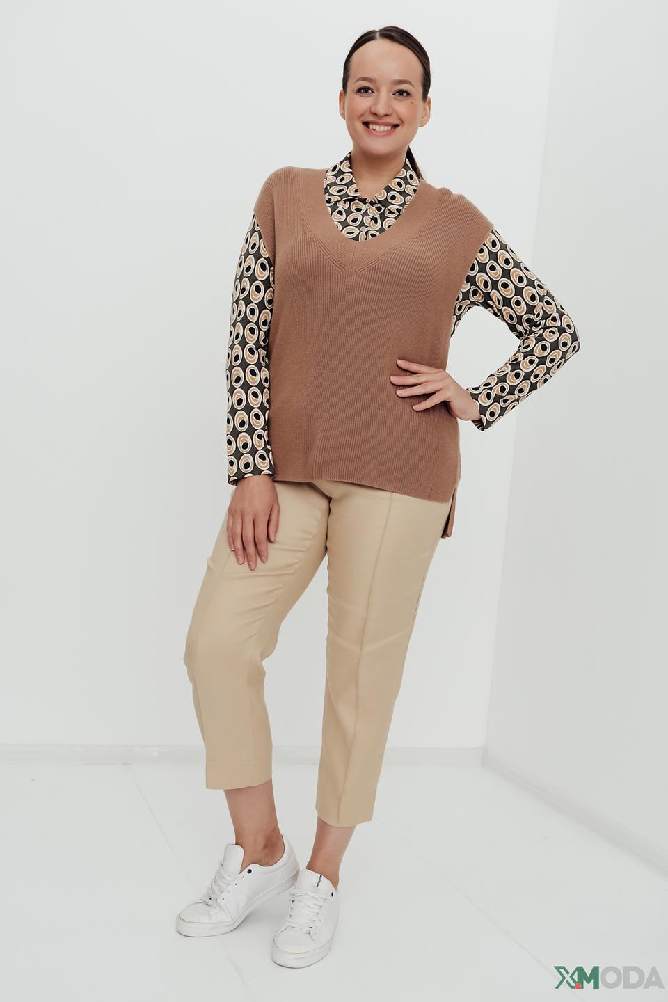 Жилет Frank Walder вязаный коричневый