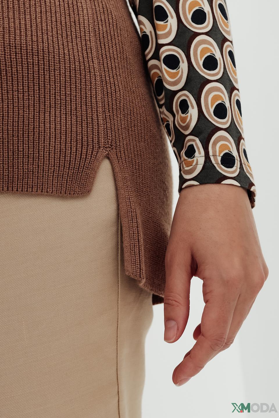 Жилет Frank Walder вязаный коричневый