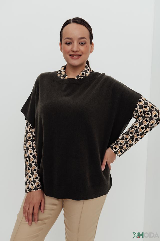 Пуловер Gerry Weber оверсайз оливковый