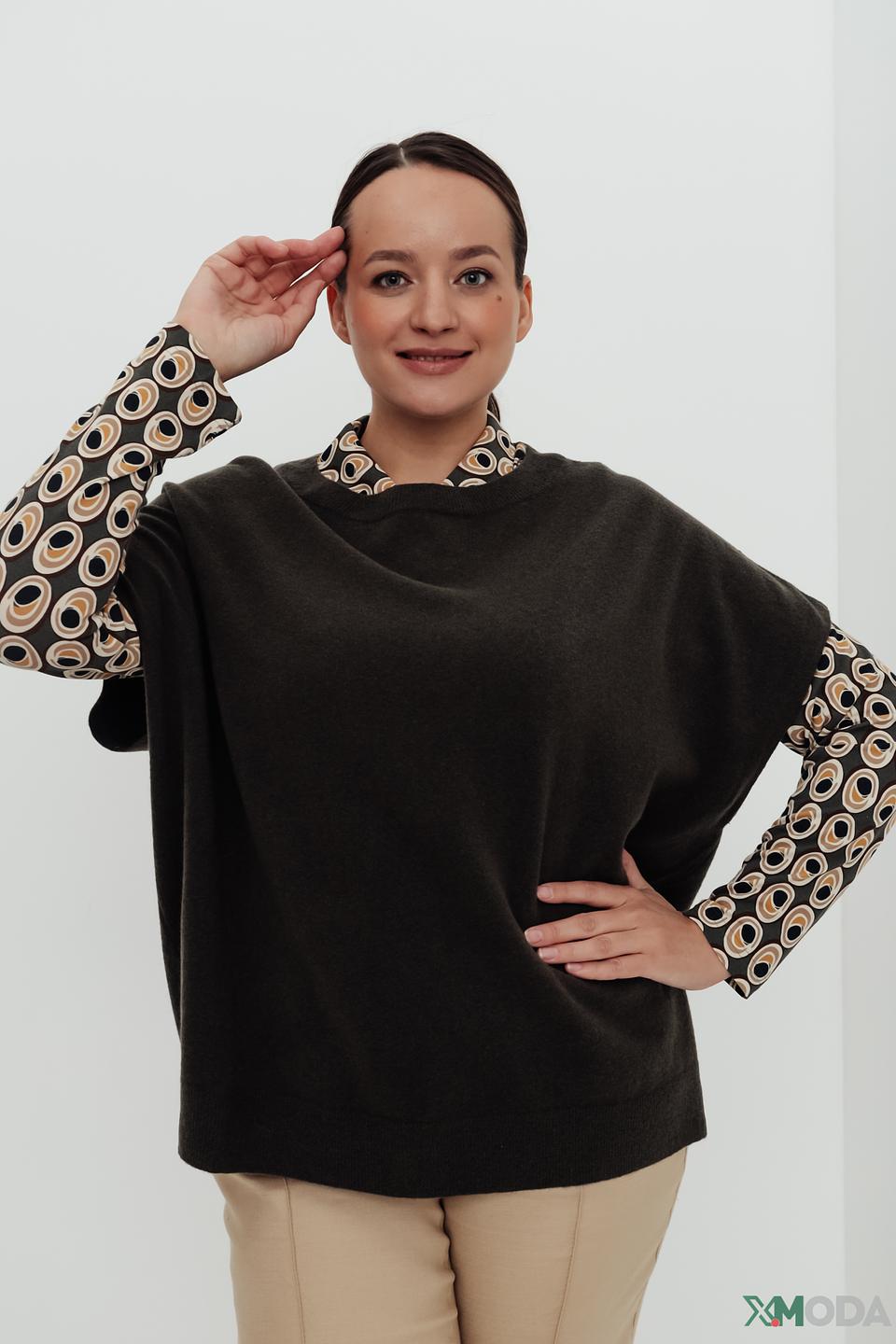 Пуловер Gerry Weber оверсайз оливковый