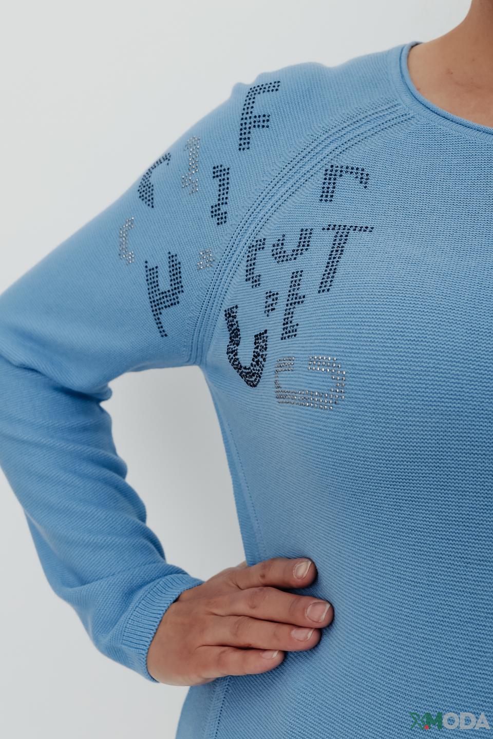 Пуловер Thomas Rabe голубой с декором