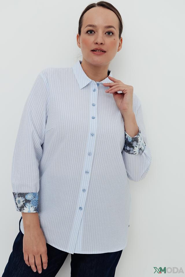 Рубашка Frank Walder в полоску с принтом