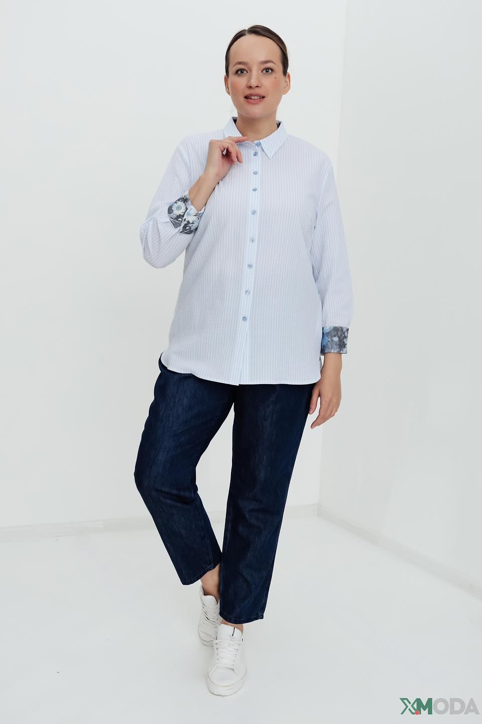 Рубашка Frank Walder в полоску с принтом