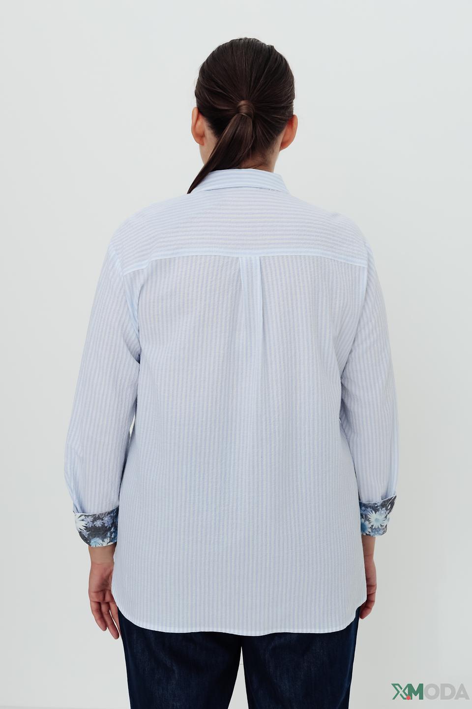 Рубашка Frank Walder в полоску с принтом