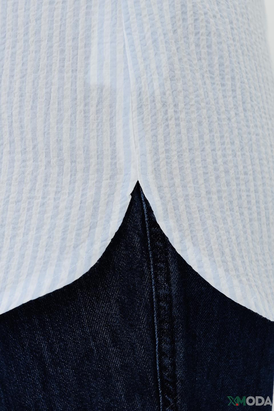 Рубашка Frank Walder в полоску с принтом