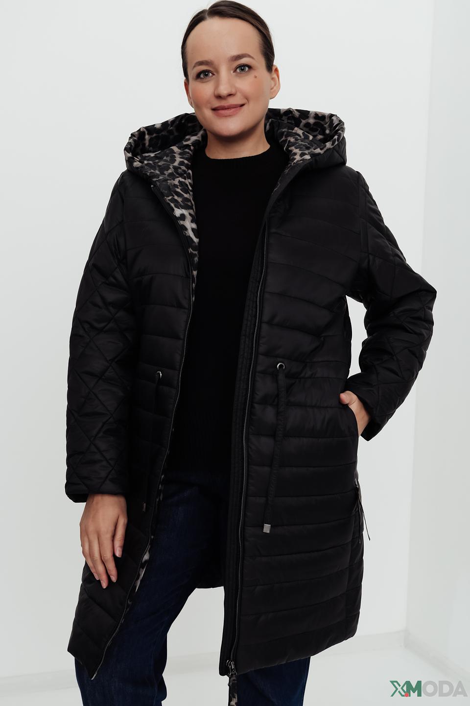 Пальто Baronia стеганое чёрное