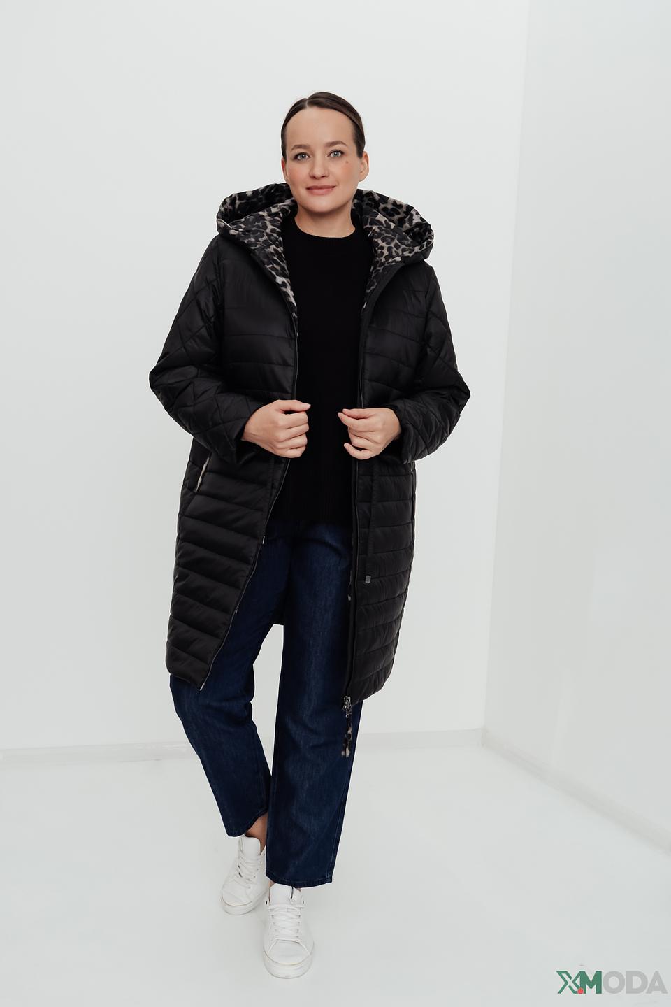 Пальто Baronia стеганое чёрное