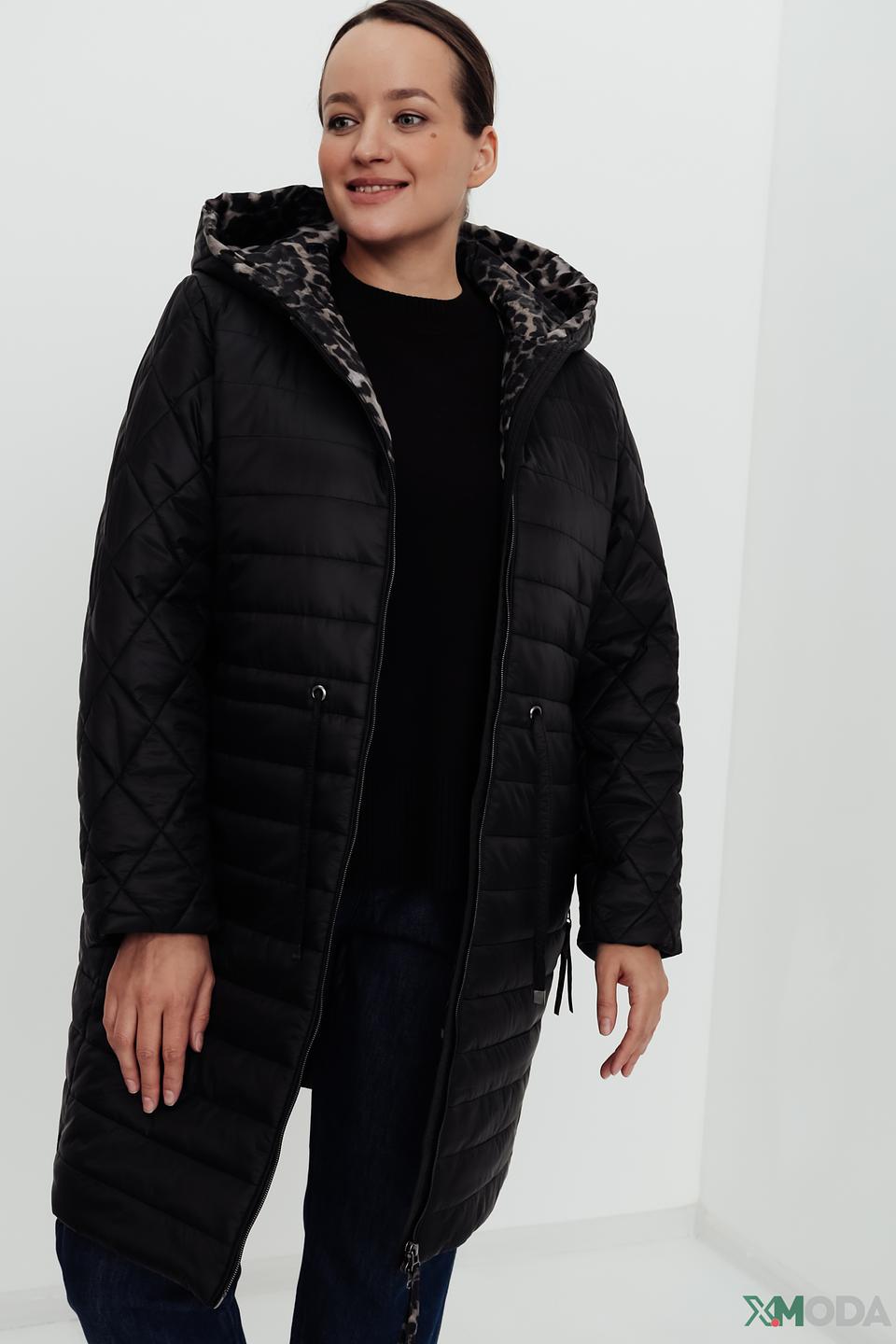 Пальто Baronia стеганое чёрное
