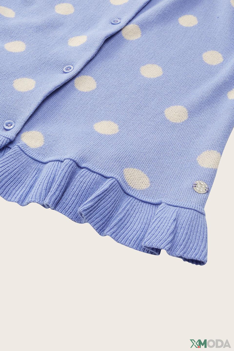 Кардиган Tom Tailor в горошек голубой