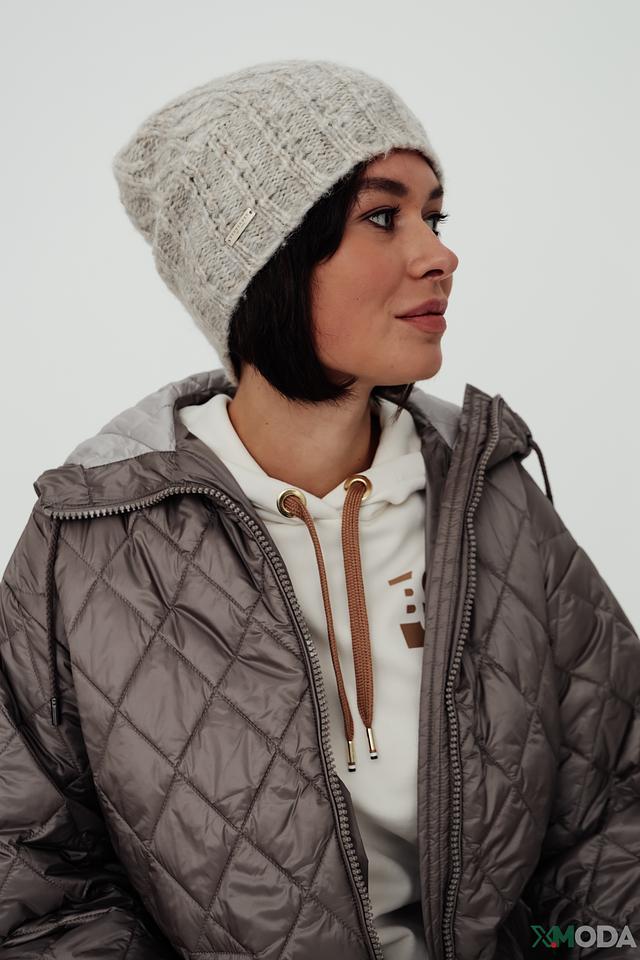 Шапка Seeberger вязаная серая