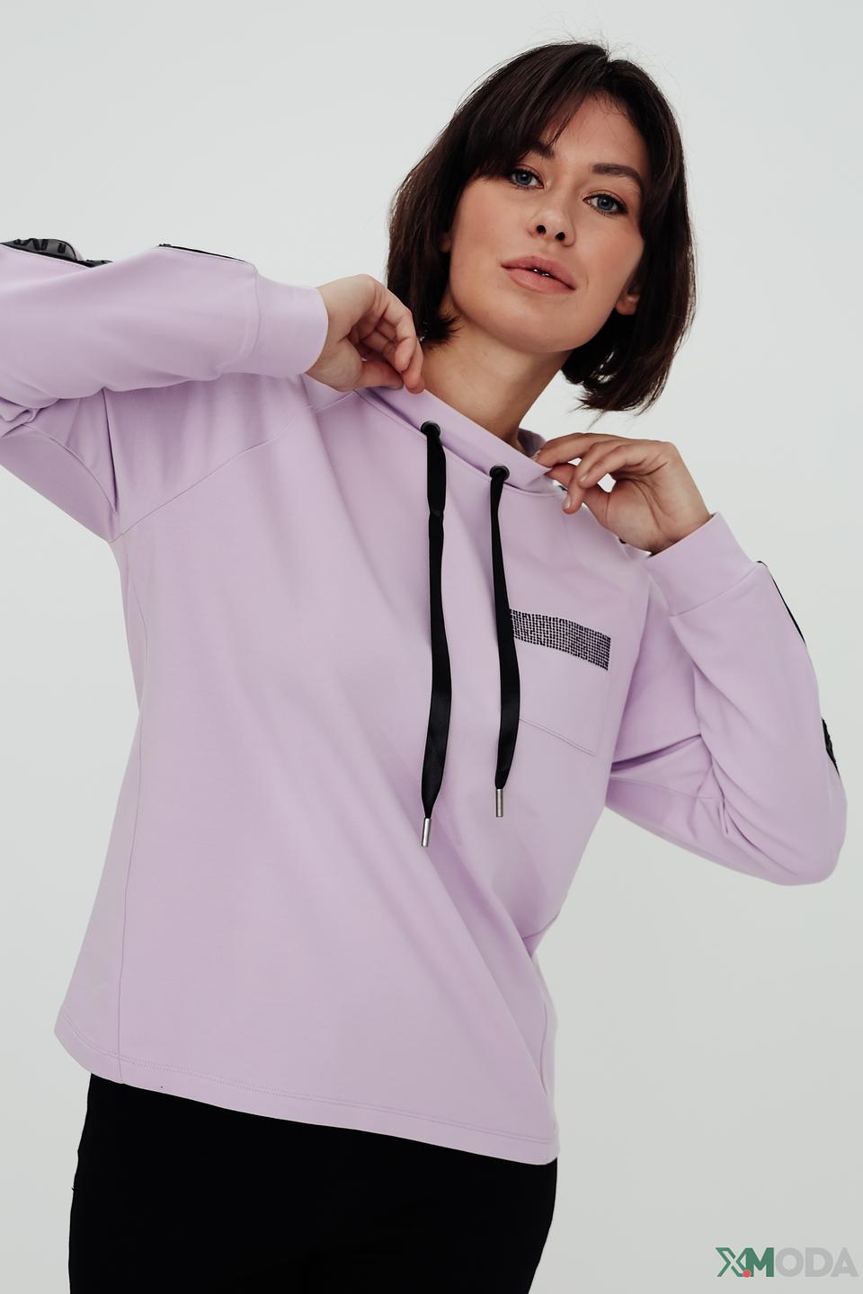 Толстовка Tuzzi лавандовая с полосками