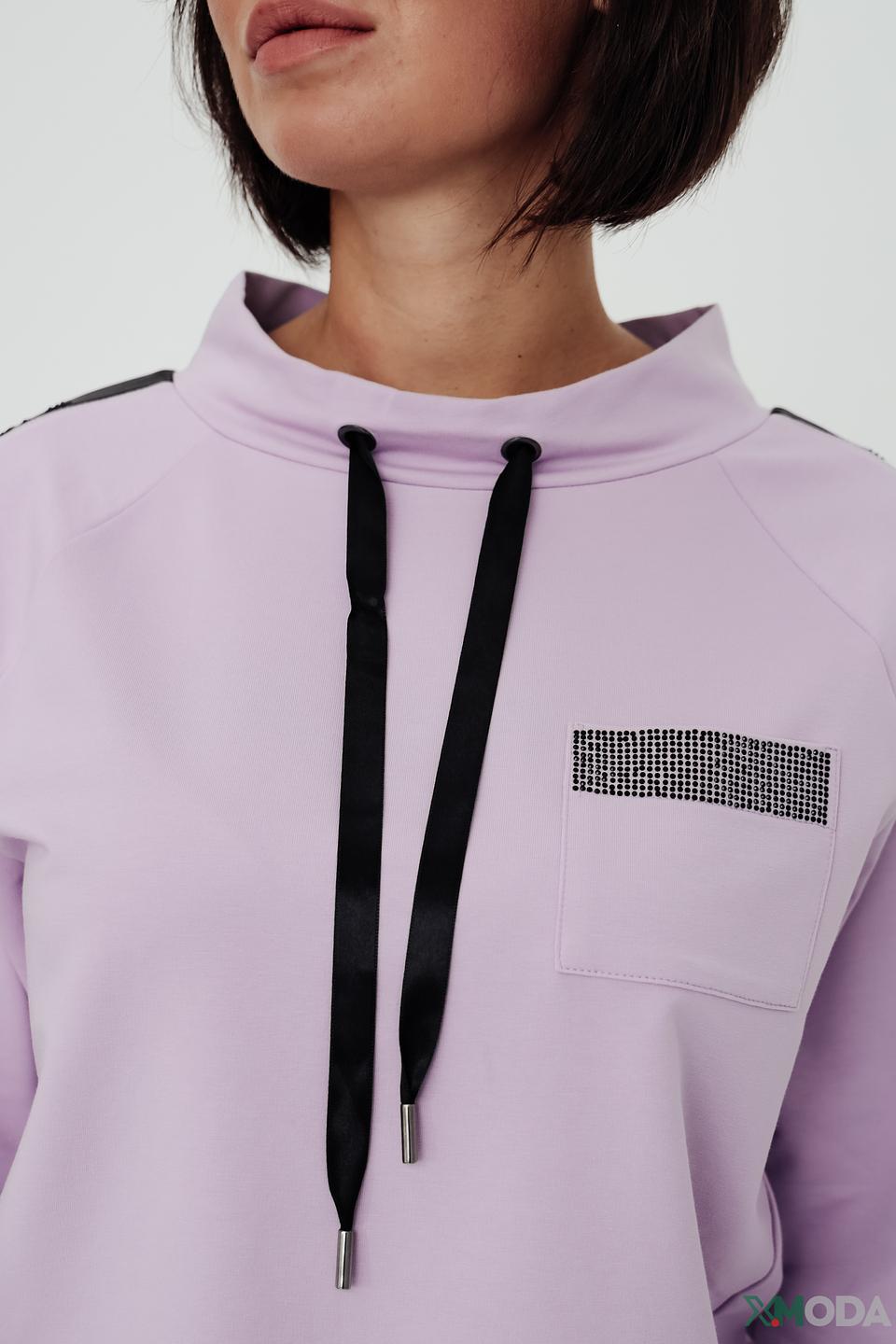 Толстовка Tuzzi лавандовая с полосками