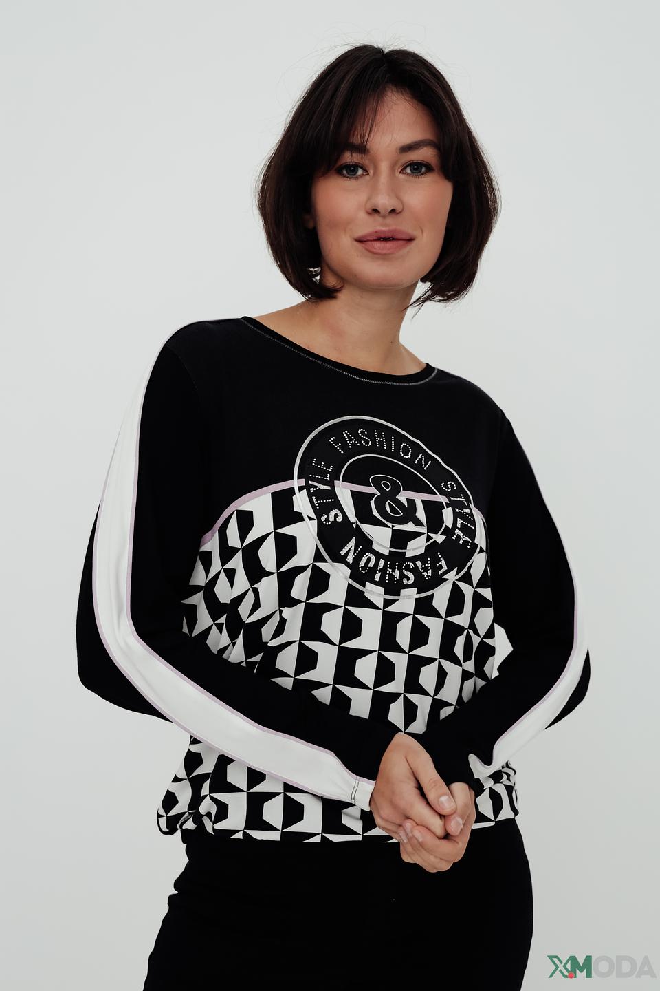 Блуза Tuzzi с принтом чёрная