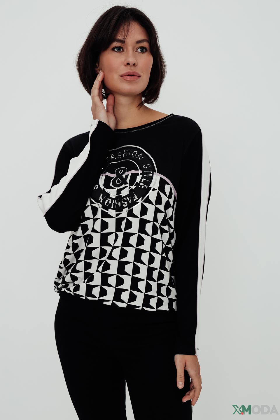 Блуза Tuzzi с принтом чёрная