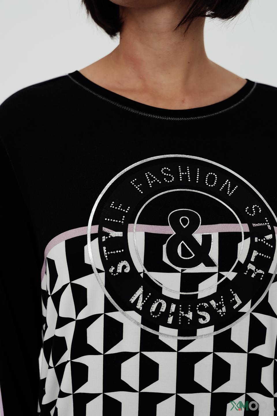 Блуза Tuzzi с принтом чёрная