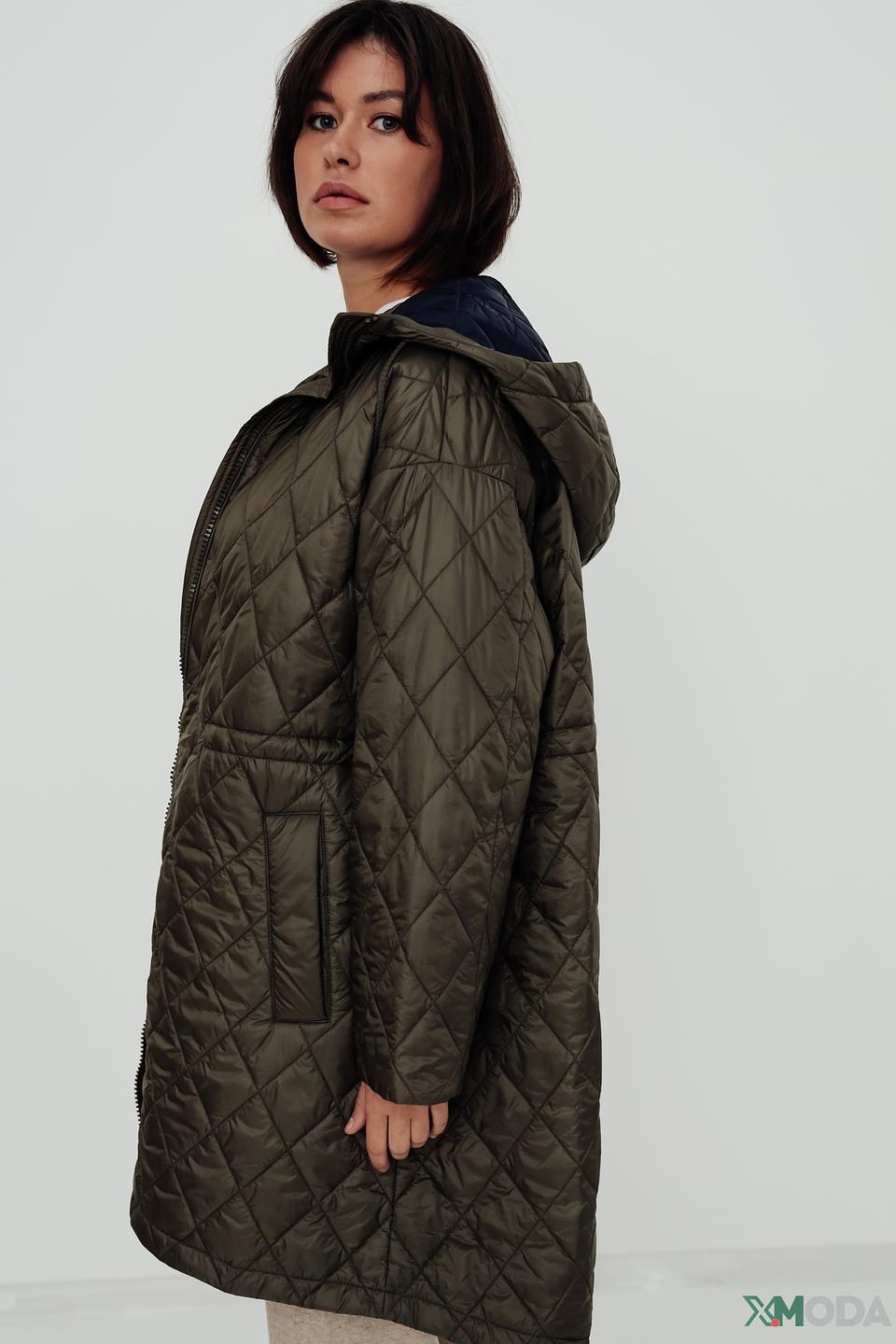 Пальто стеганое White Label хаки