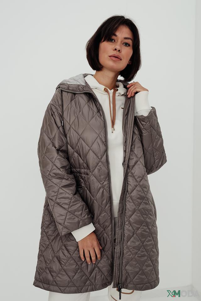 Пальто White Label стеганое серое