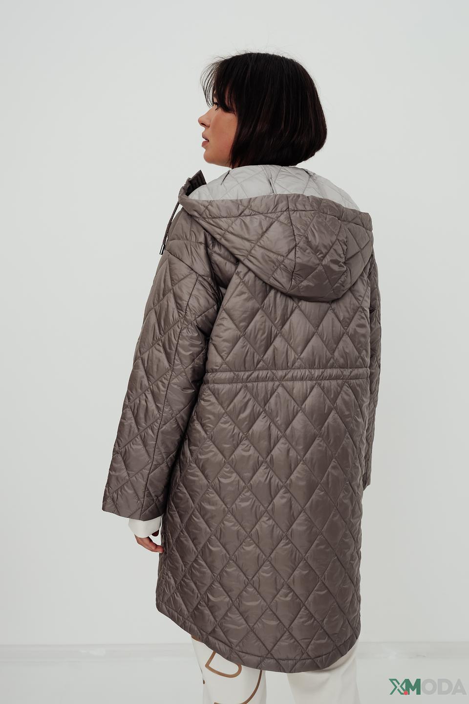 Пальто White Label стеганое серое