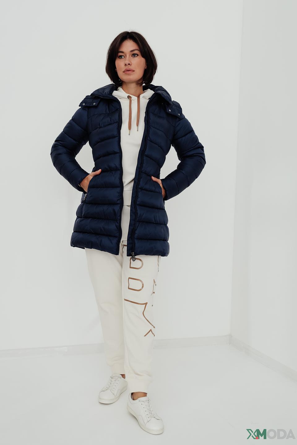 Пальто Bugatti стеганое синее