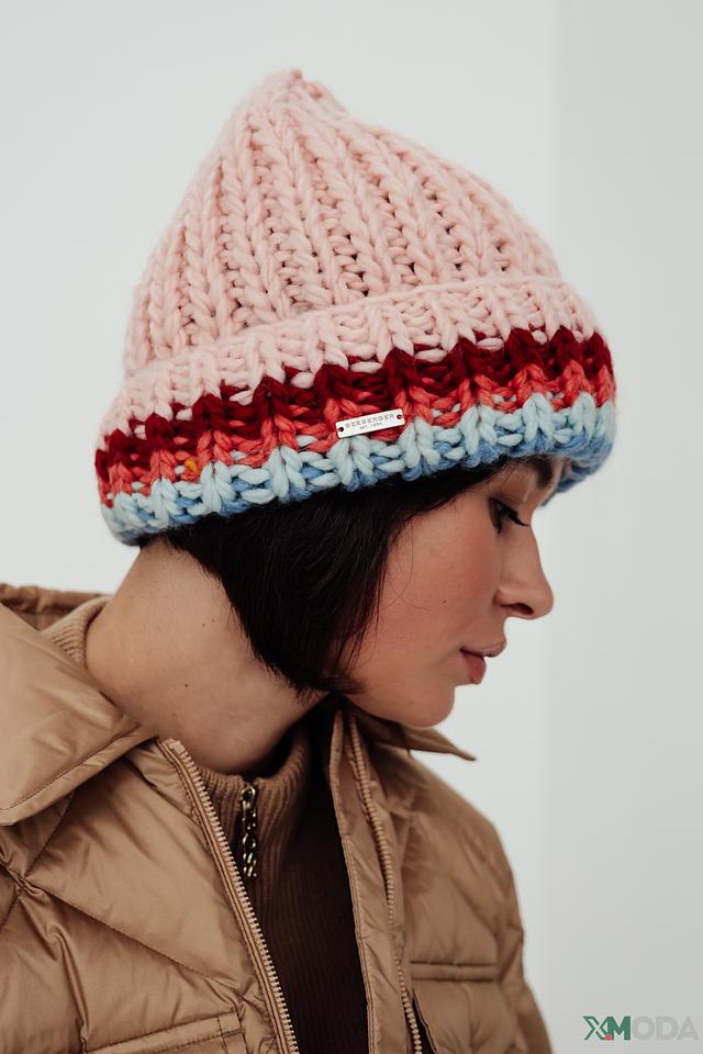 Шапка Seeberger вязаная разноцветная