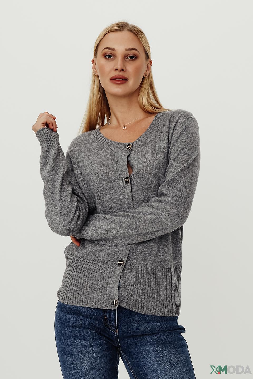 Жакет Pezzo серый с пуговицами