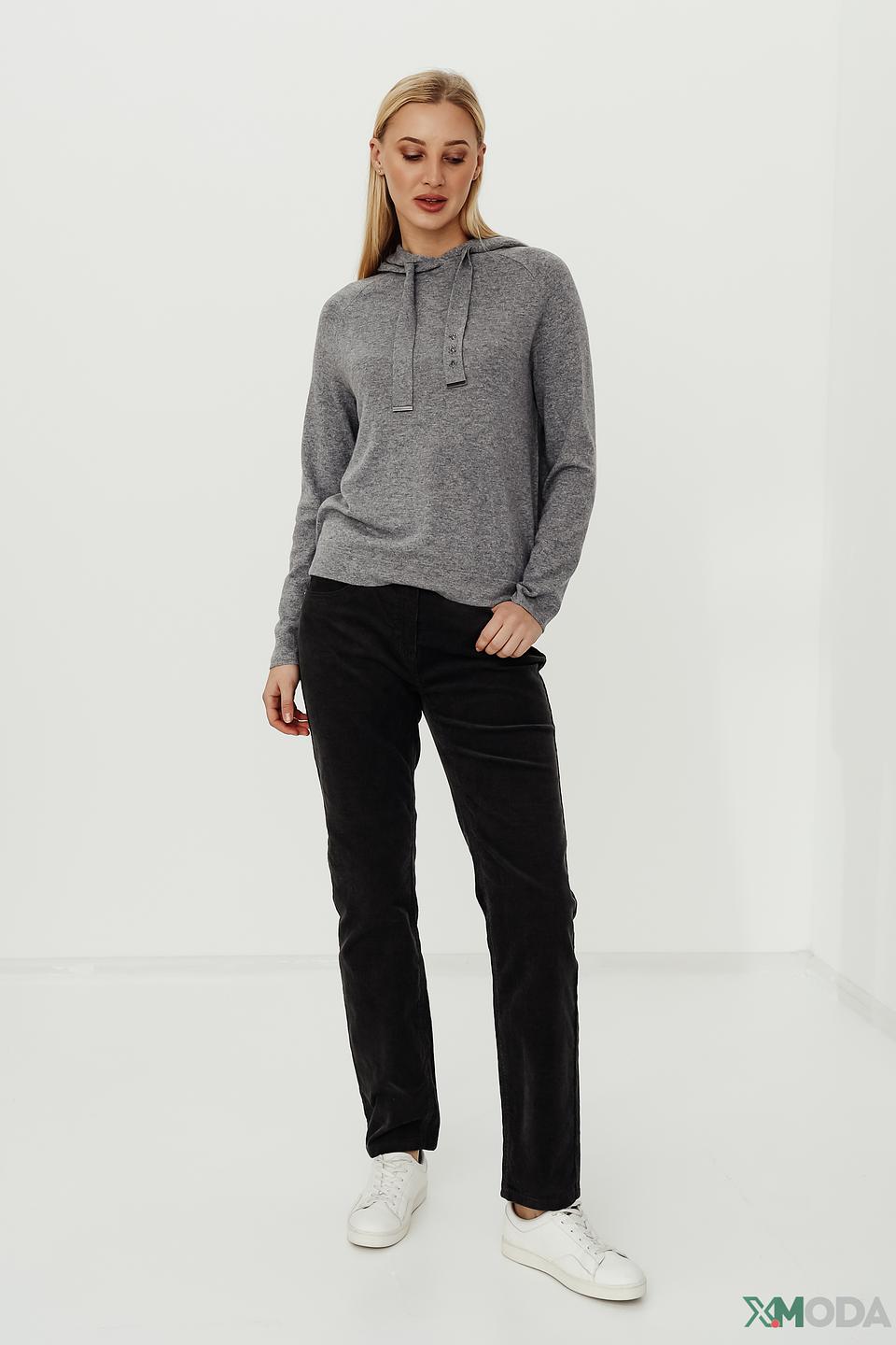 Пуловер Pezzo с капюшоном серый