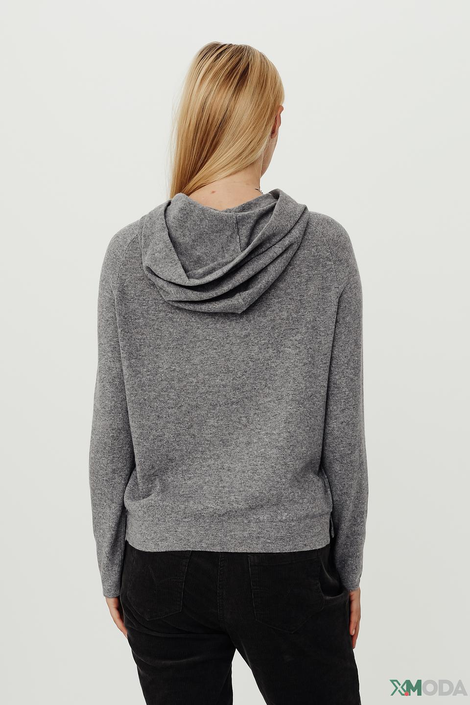 Пуловер Pezzo с капюшоном серый