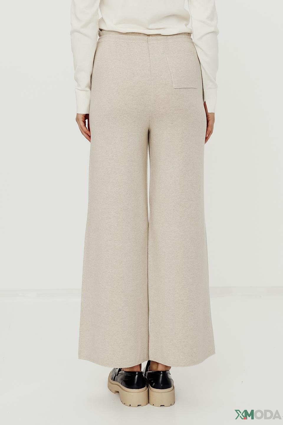 Брюки трикотажные Oui бежевые