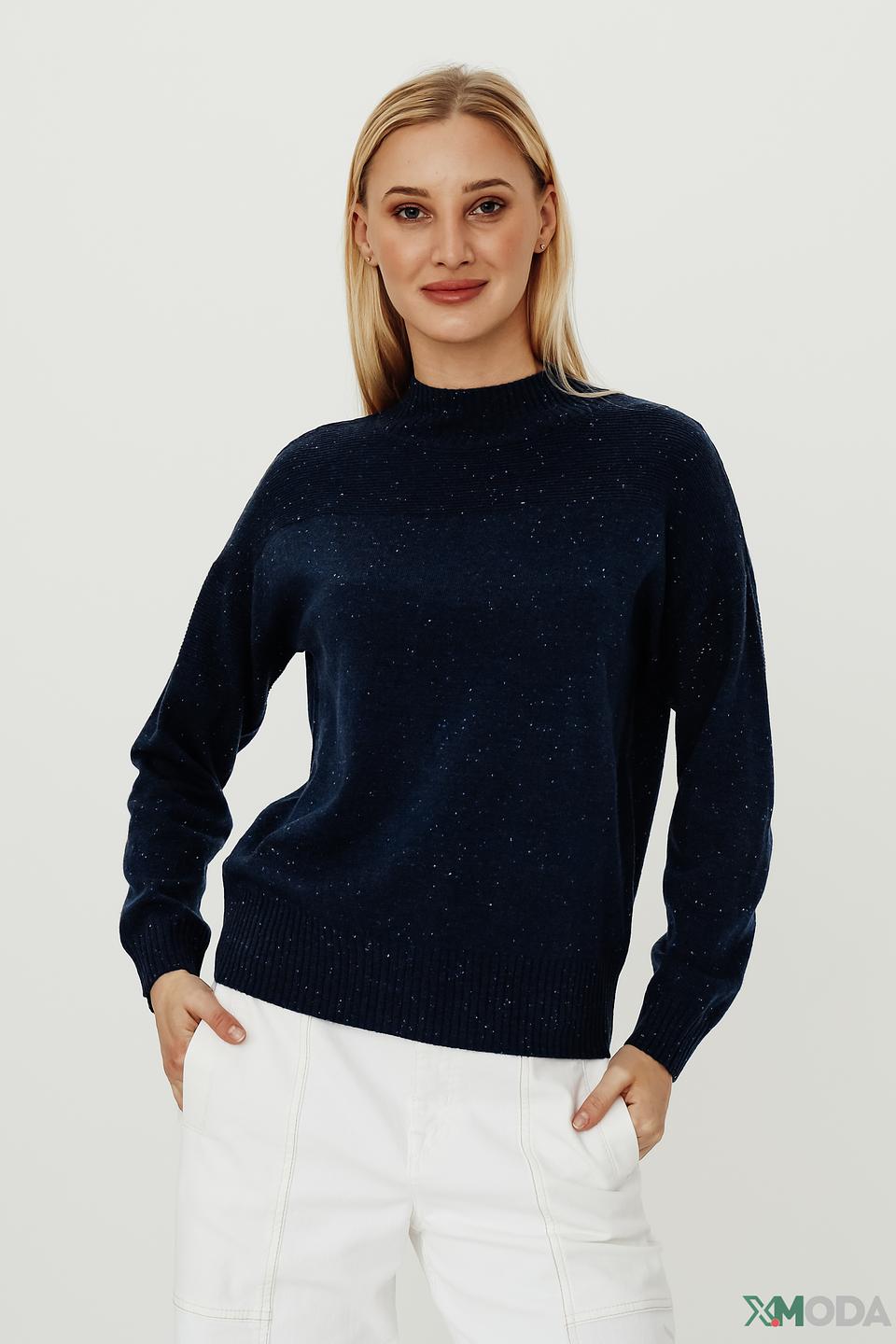 Пуловер Pezzo с люрексом тёмно-синий