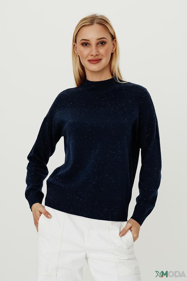 Пуловер Pezzo с люрексом тёмно-синий