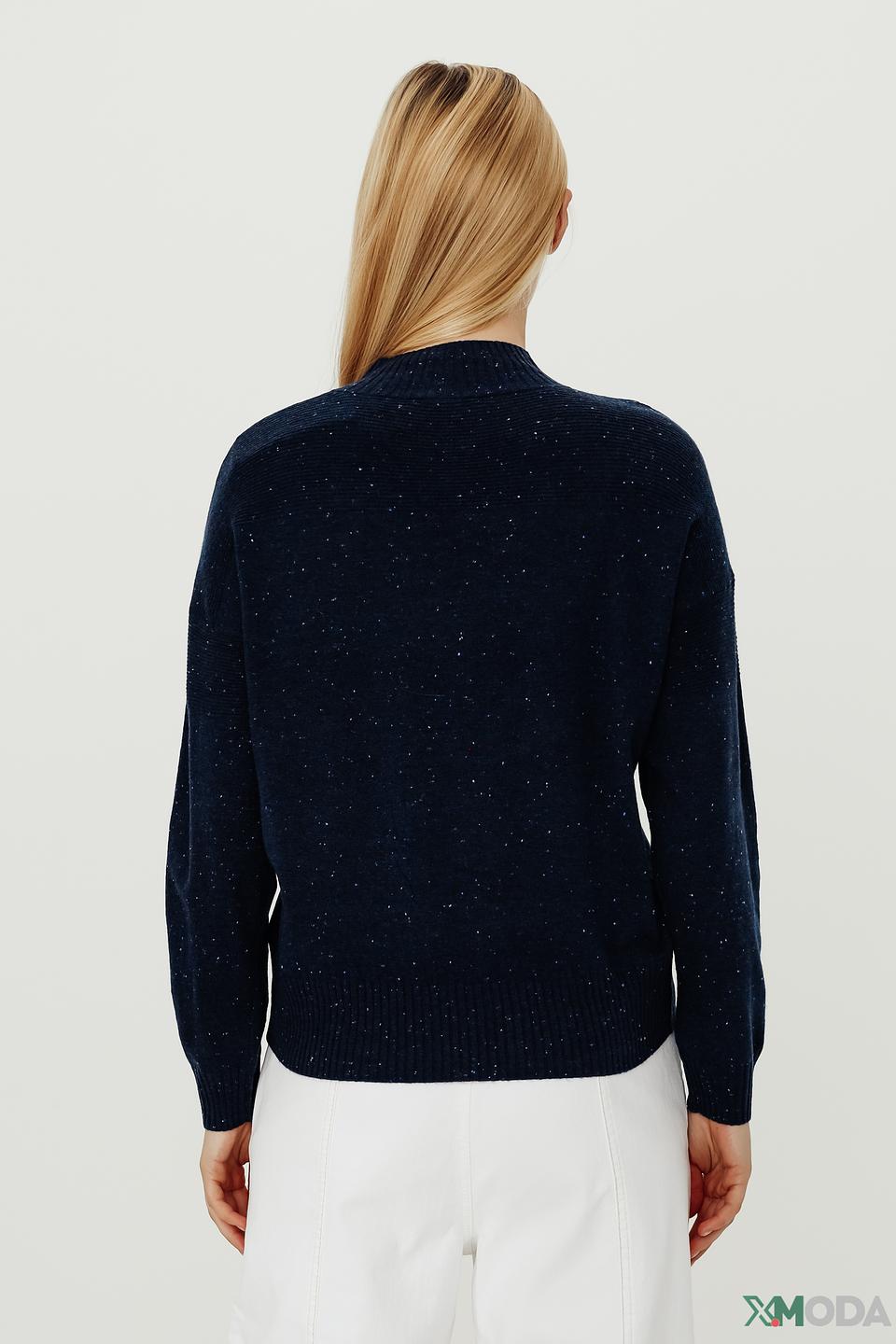 Пуловер Pezzo с люрексом тёмно-синий