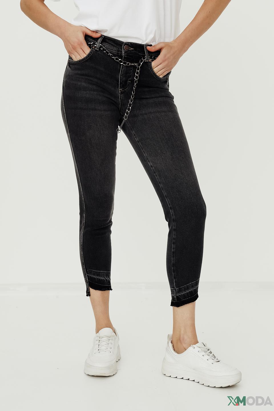 Джинсы Angels с цепочкой чёрные