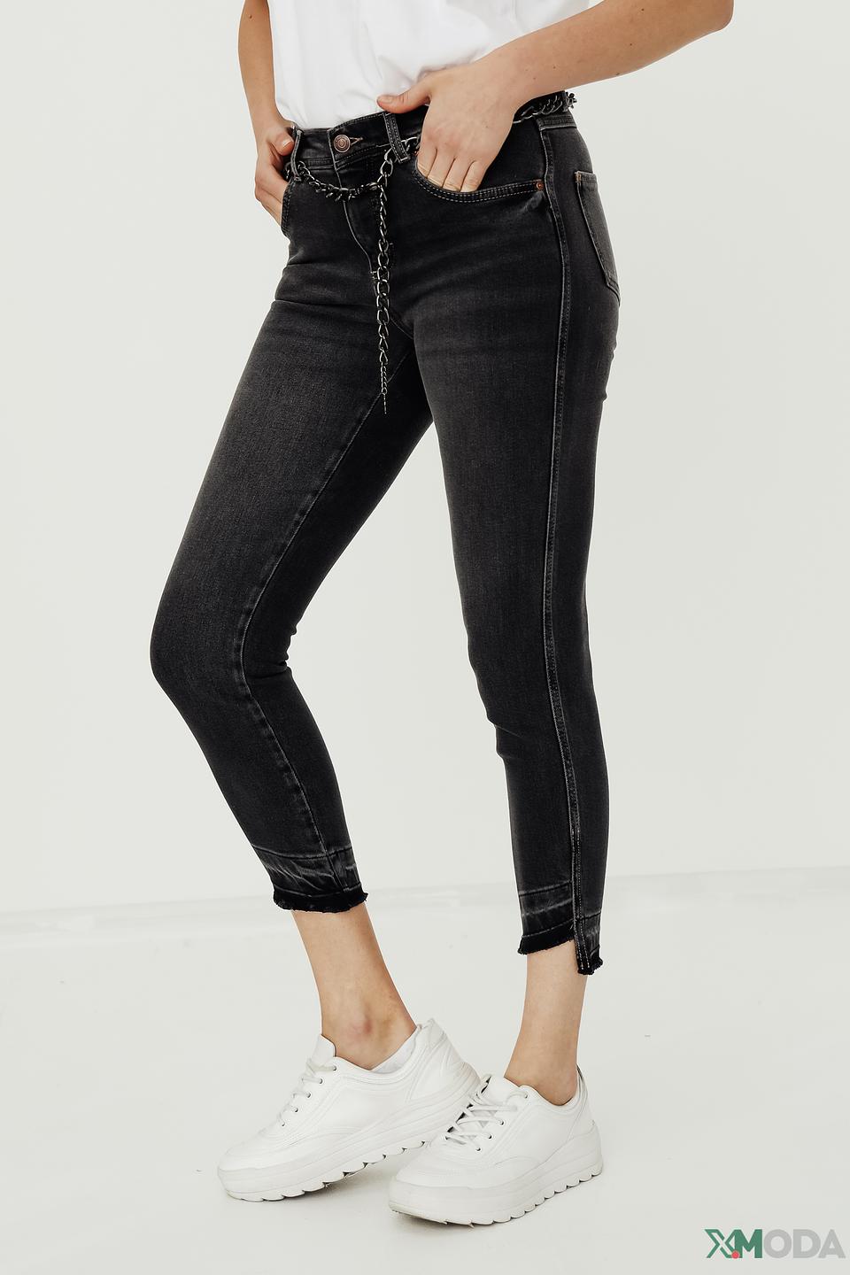 Джинсы Angels с цепочкой чёрные