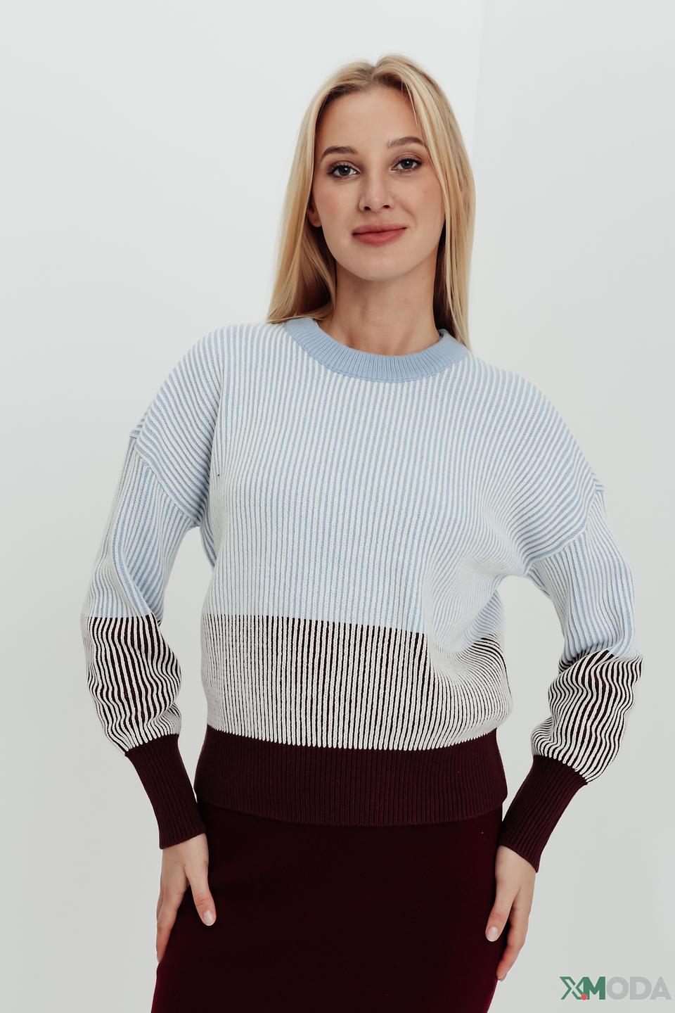 Пуловер Taifun в полоску голубой