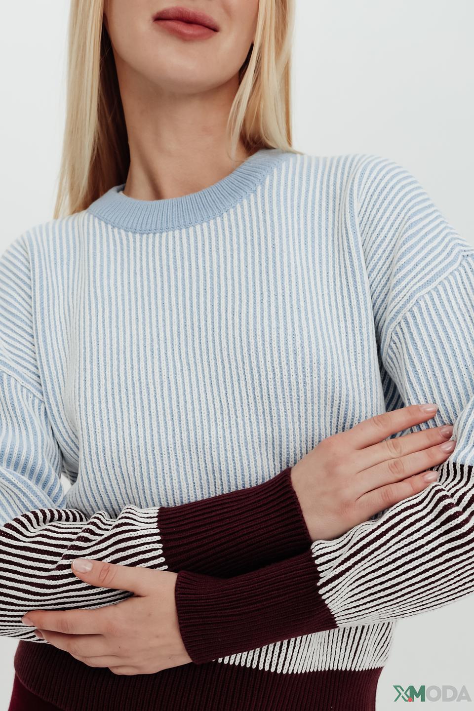 Пуловер Taifun в полоску голубой