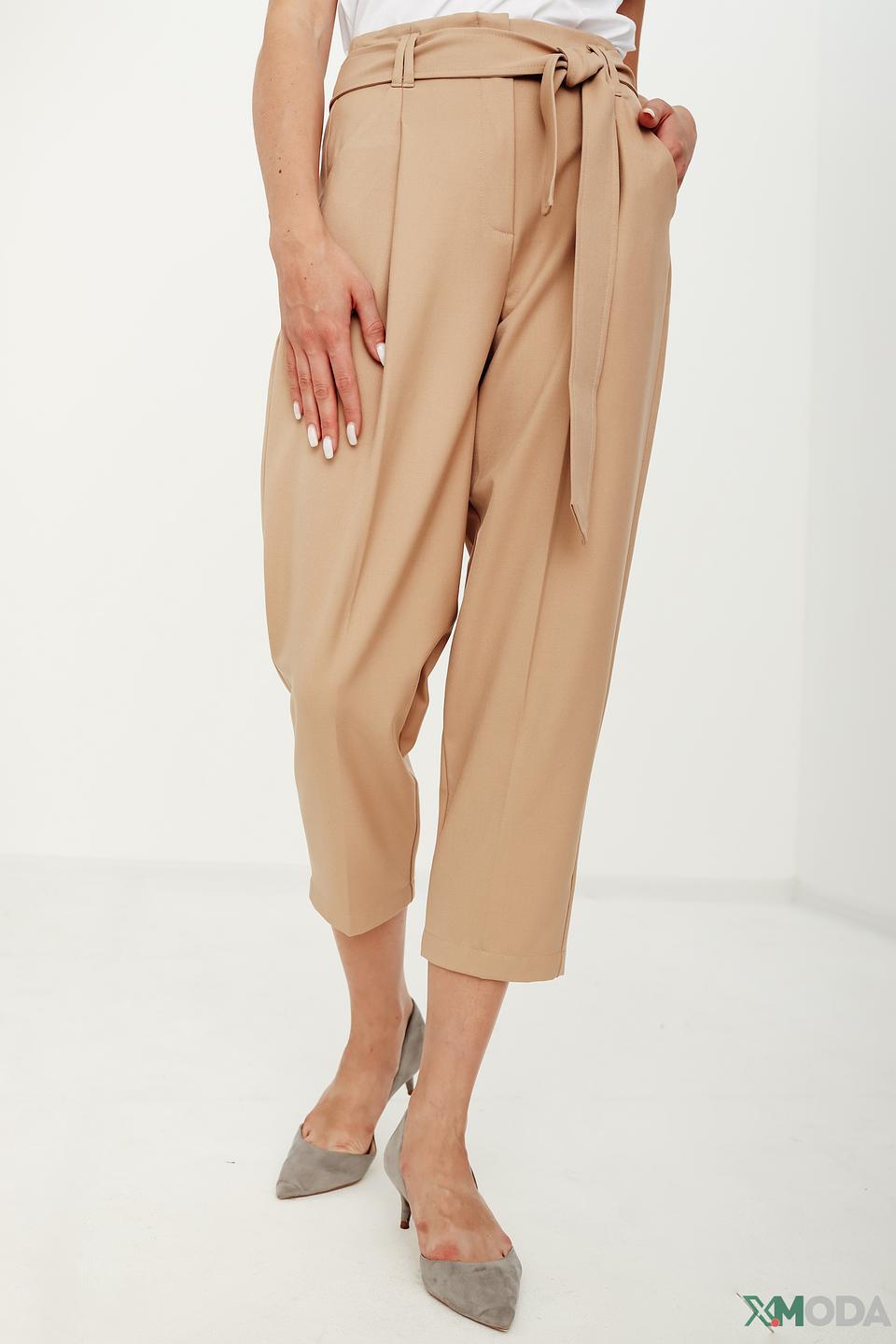 Брюки i Blues с поясом бежевые