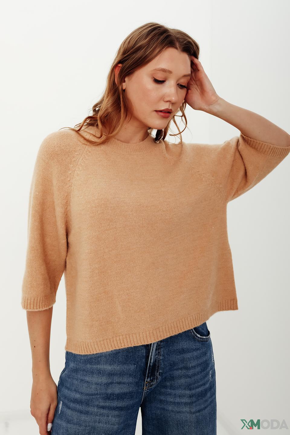 Джемпер i Blues песочный с рукавом 3/4