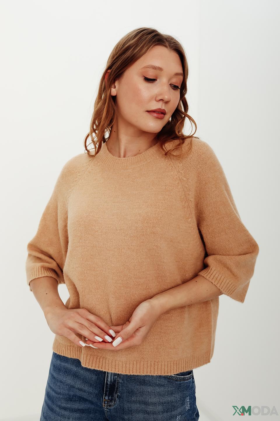 Джемпер i Blues песочный с рукавом 3/4