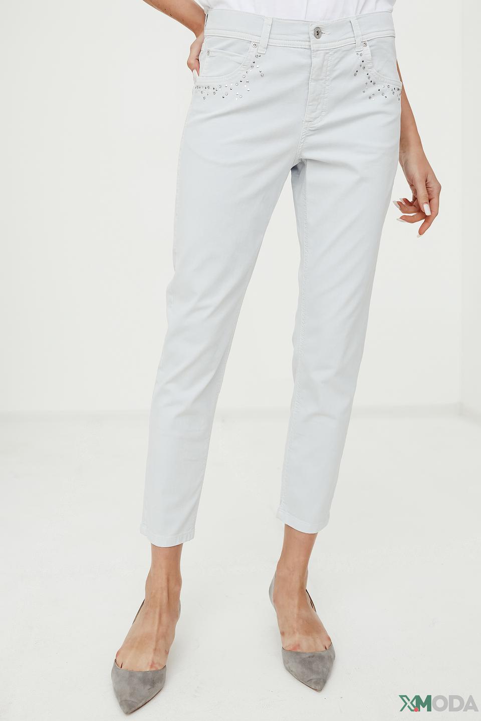 Джинсы Angels с камнями светло-серые