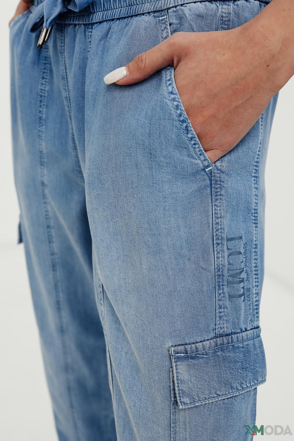 Брюки Lecomte карго голубые