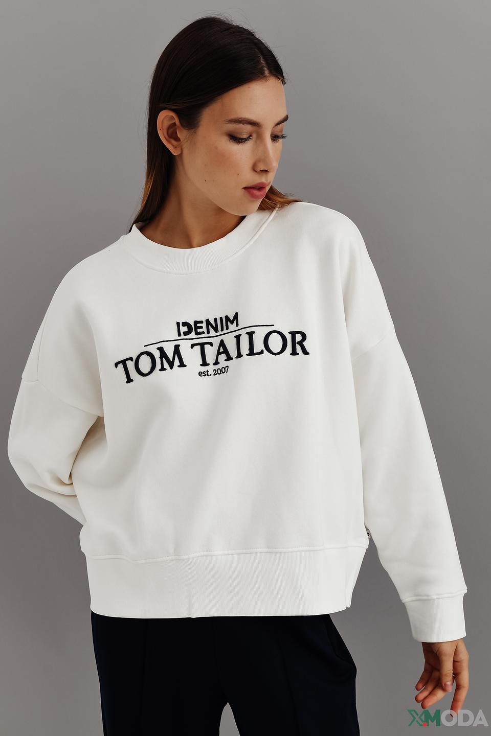 Пуловер Tom Tailor denim girl белый