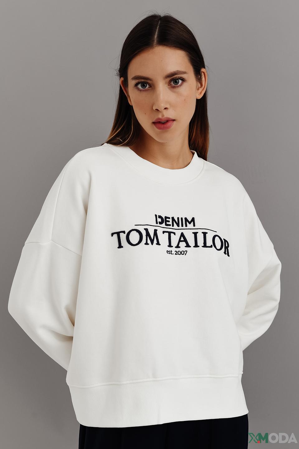 Пуловер Tom Tailor denim girl белый