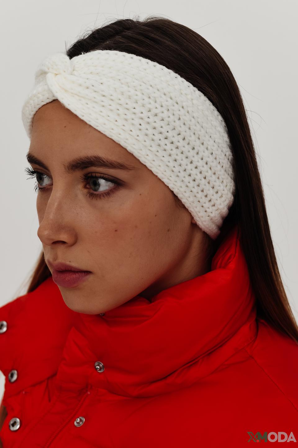 Повязка на голову Wegener вязаная белая