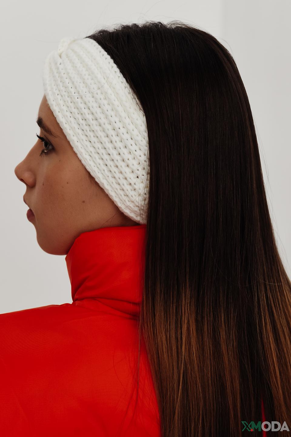 Повязка на голову Wegener вязаная белая