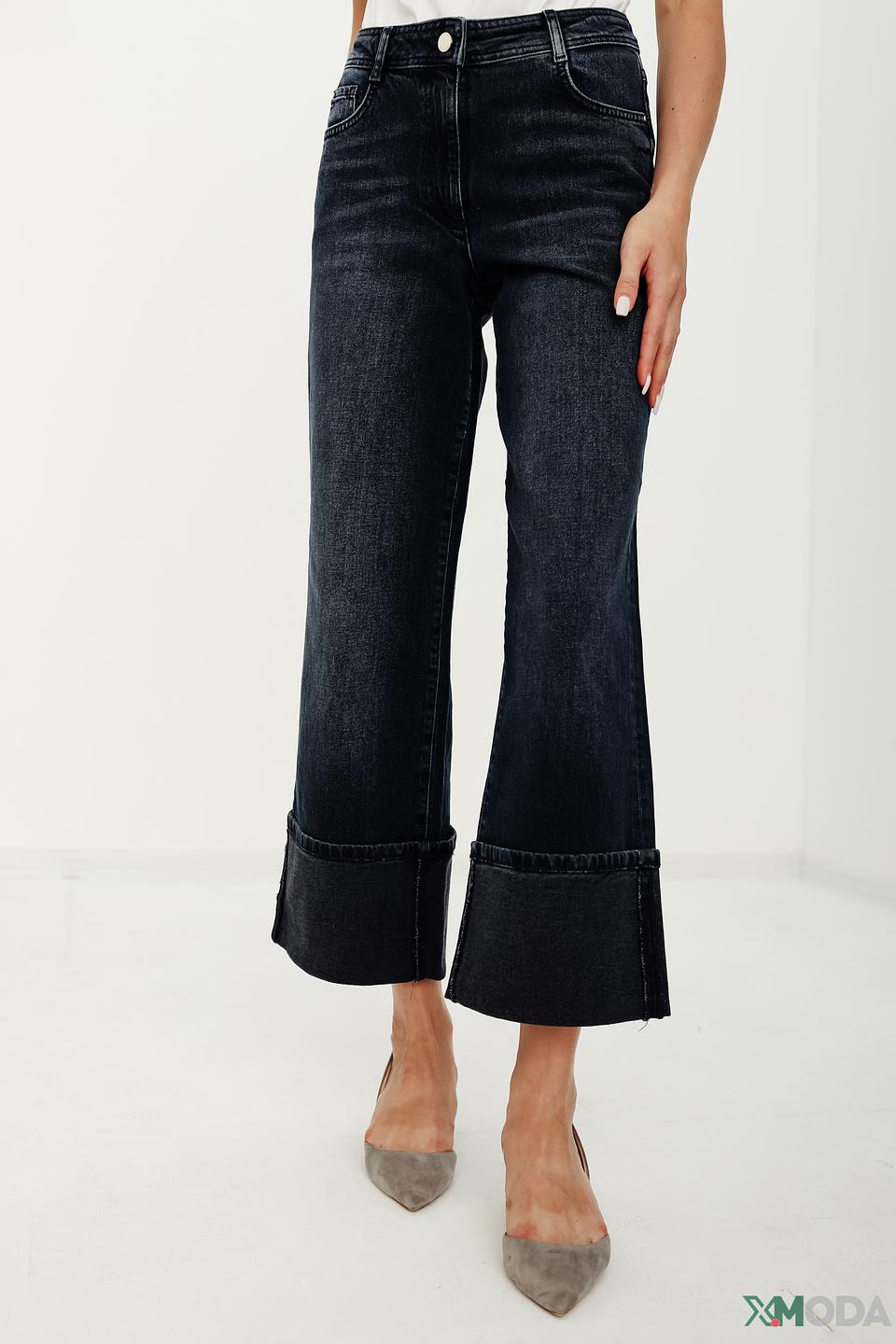 Джинсы Penny Black Grey клеш тёмно-синие