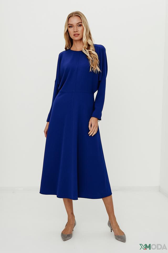 Платье Luisa Cerano синее с рукавами-крыльями